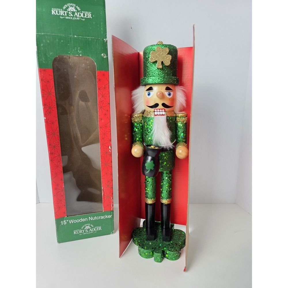 Kurt S Adler Christmas Holiday Nutcracker St Patricks Day Irish 15"‎ wooden